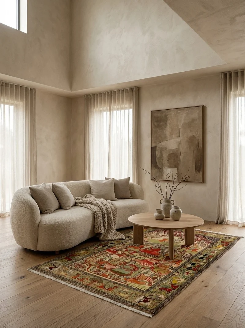 Teheran · Handgeknüpft – Beige, 205x124 cm