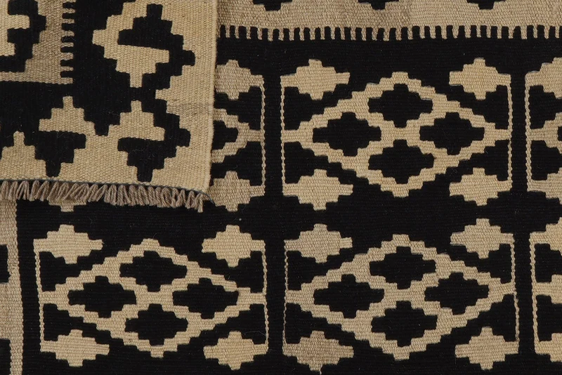 Kelim Gashgai · Handgewebt – Schwarz, 153x98 cm