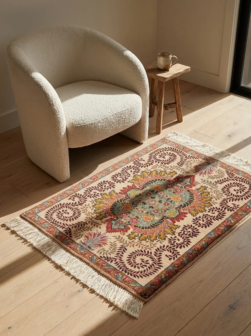 Tabriz Old · Handgeknüpft – Beige, 82x64 cm