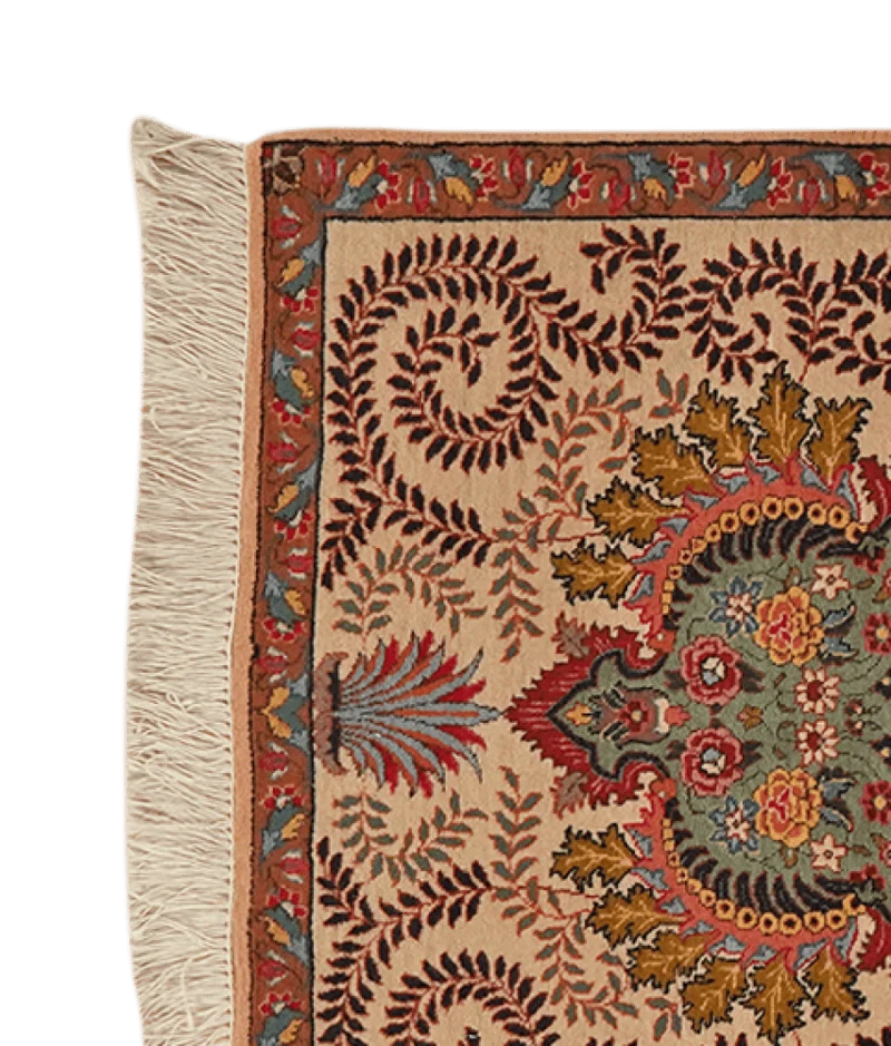 Tabriz Old · Handgeknüpft – Beige, 82x64 cm