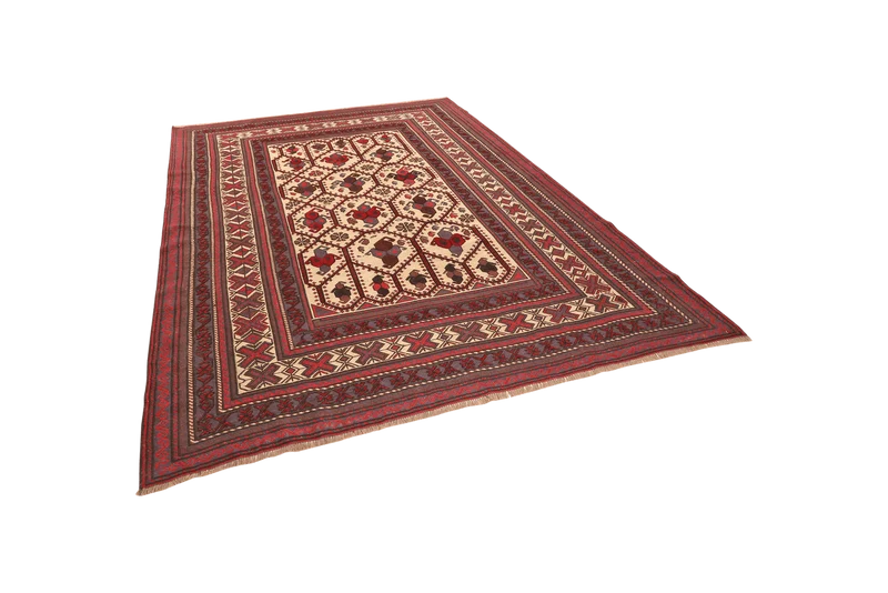 Kelim Belutch · Handgewebt – Beige, 249x209 cm