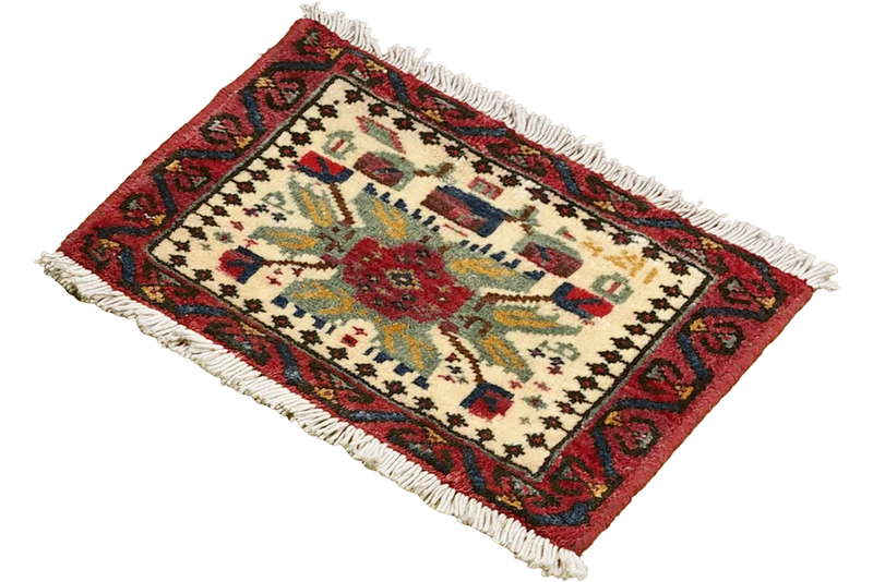 Afshar · Handgeknüpft – Beige, 29x41 cm