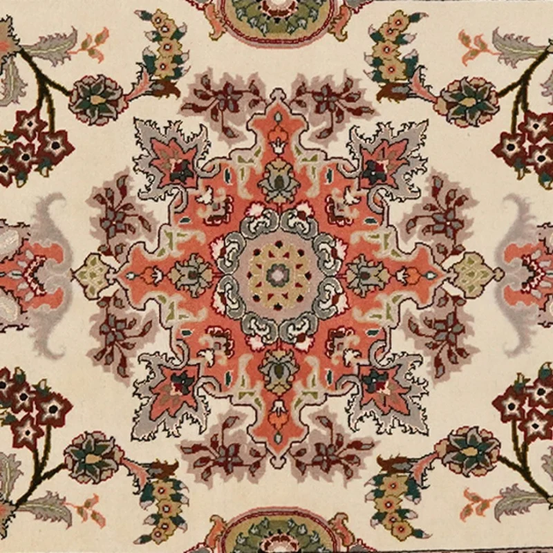 Tabriz 50 Raj · Handgeknüpft – Beige, 207x83 cm