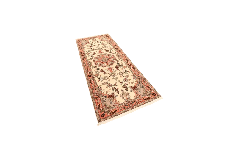 Tabriz 50 Raj · Handgeknüpft – Beige, 207x83 cm