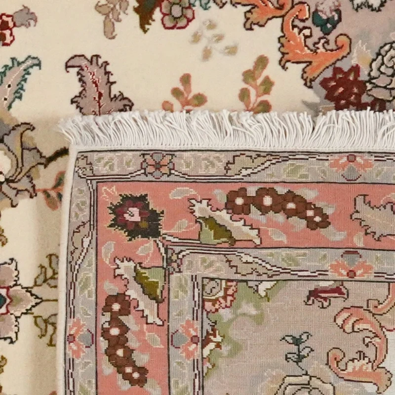 Tabriz 50 Raj · Handgeknüpft – Beige, 207x83 cm