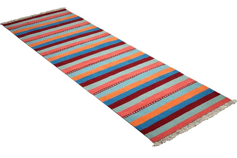 Kelim Gashgai · Handgewebt – Bunt, 195x61 cm