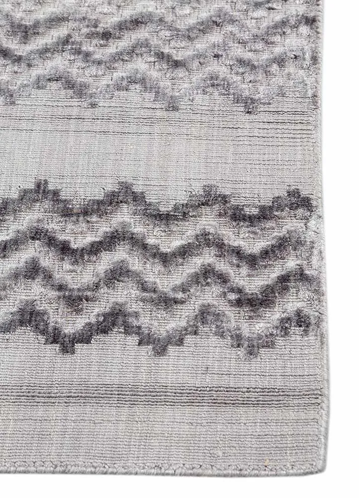 Viskose Teppich - 180 x 270 cm - hellgrau