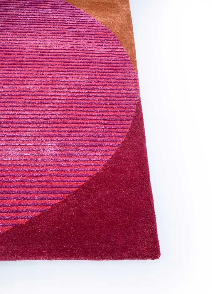 Wollteppich sonderform - 180 x 270 cm - rosa