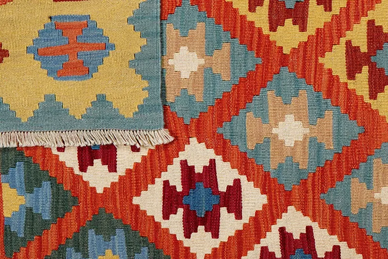Kelim Gashgai · Handgewebt – Rot, 176x121 cm