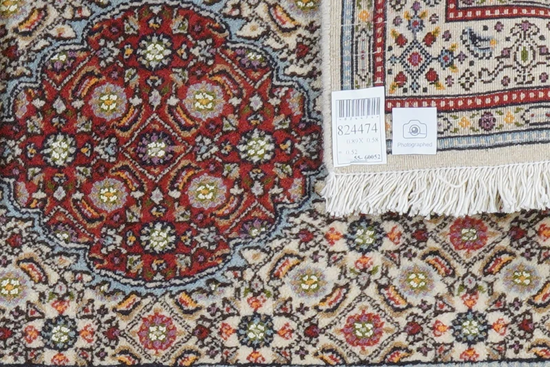 Moud Mahi · Handgeknüpft – Beige, 89x58 cm