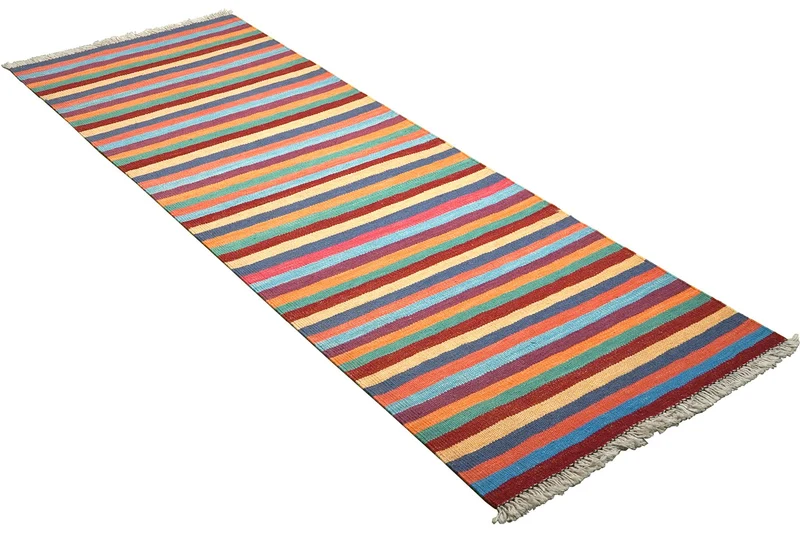 Kelim Gashgai · Handgewebt – Bunt, 193x66 cm