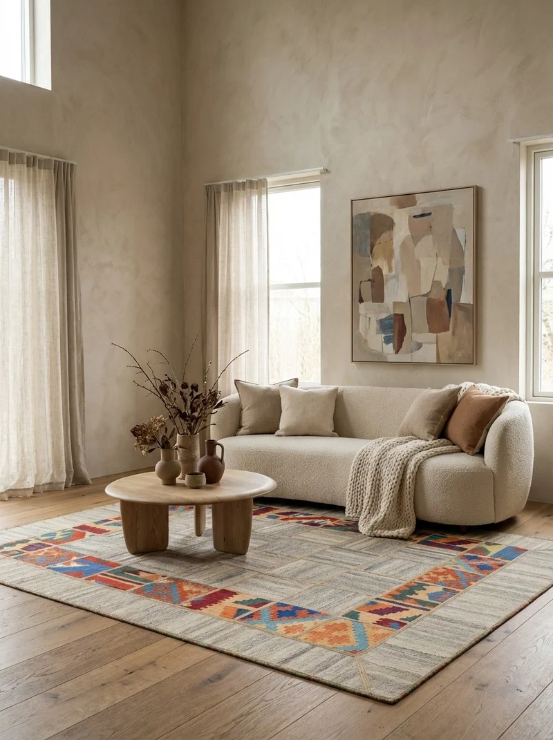 Kelim Tekkeh · Handgewebt – Beige, 200x150 cm