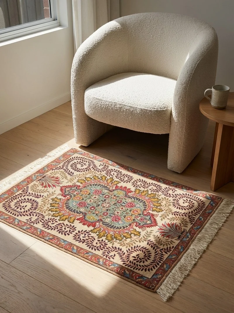 Tabriz Old · Handgeknüpft – Beige, 84x64 cm