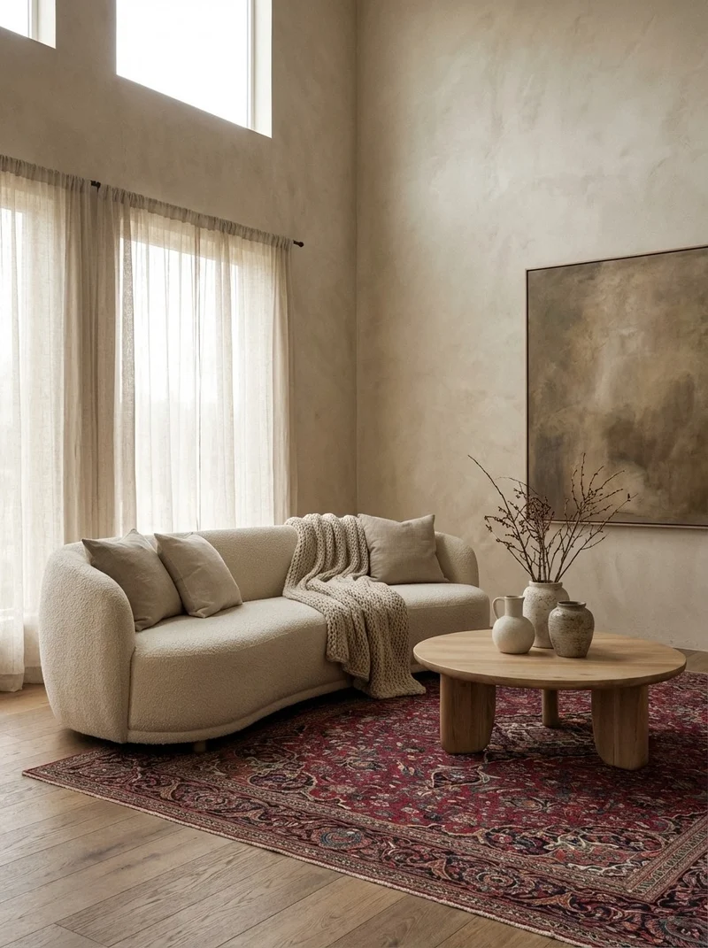Kashan · Handgeknüpft – Rot, 208x136 cm