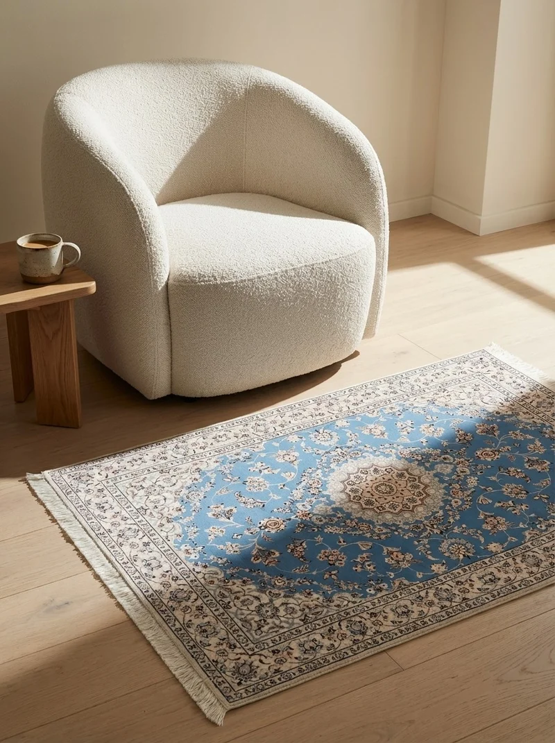 Nain 6La · Handgeknüpft – Blau, 153x103 cm