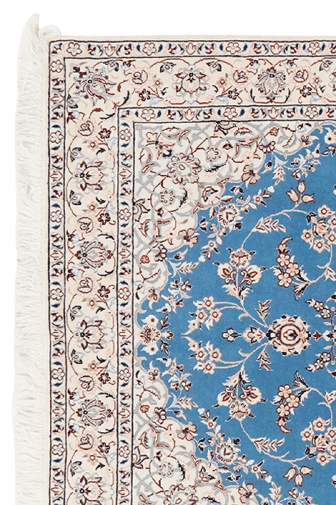 Nain 6La · Handgeknüpft – Blau, 153x103 cm