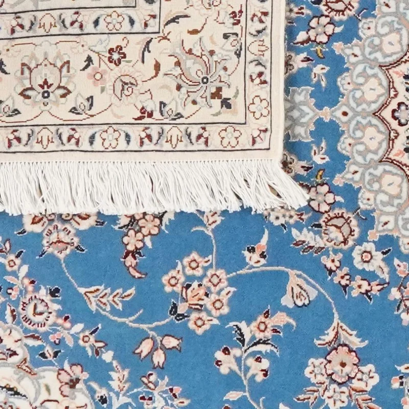 Nain 6La · Handgeknüpft – Blau, 153x103 cm