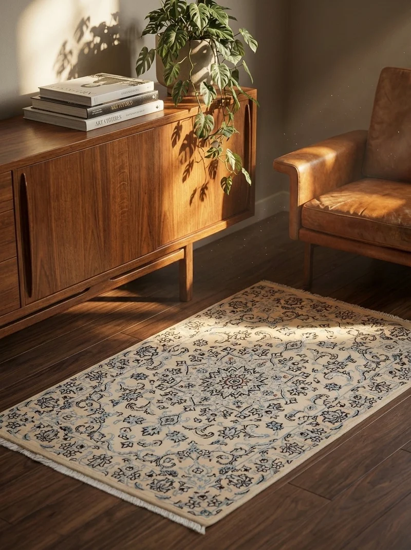 Nain 9La · Handgeknüpft – Beige, 125x77 cm
