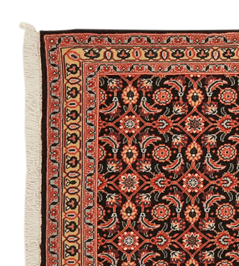 Tabriz 50 Raj · Handgeknüpft – Schwarz, 200x66 cm