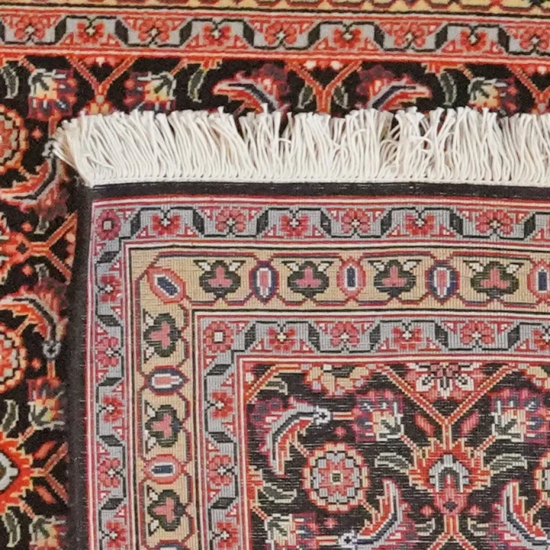 Tabriz 50 Raj · Handgeknüpft – Schwarz, 200x66 cm