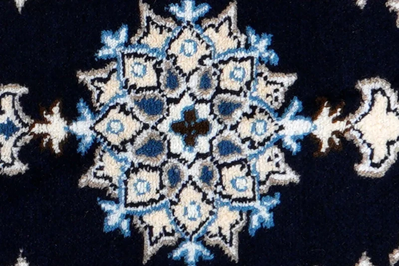 Nain 12La · Handgeknüpft – Blau, 59x39 cm