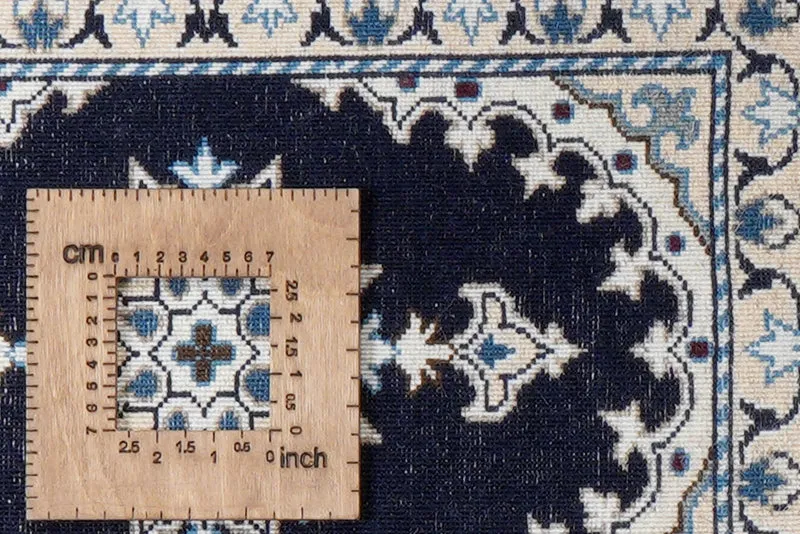 Nain 12La · Handgeknüpft – Blau, 59x39 cm