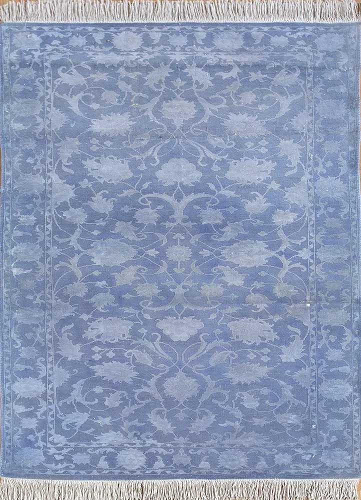 Wollteppich - 75 x 150 cm - seeblau