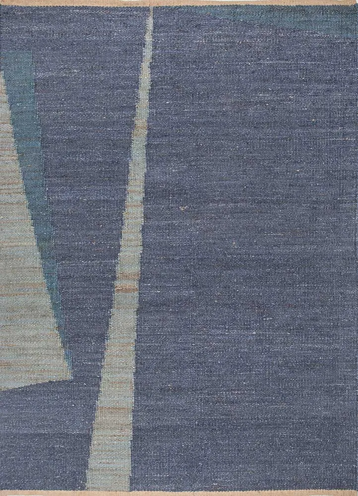 Juteteppich - 180 x 270 cm - seeblau