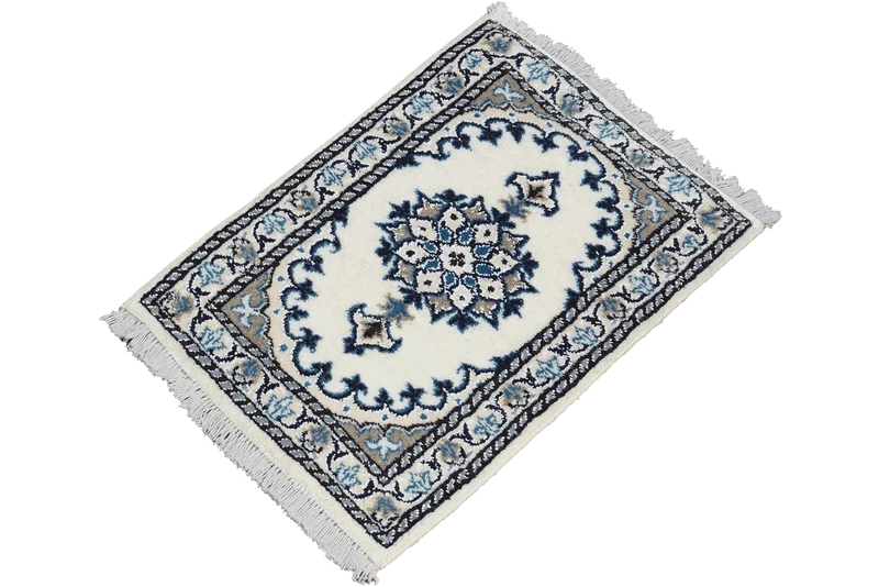 Nain 12La · Handgeknüpft – Beige, 61x39 cm