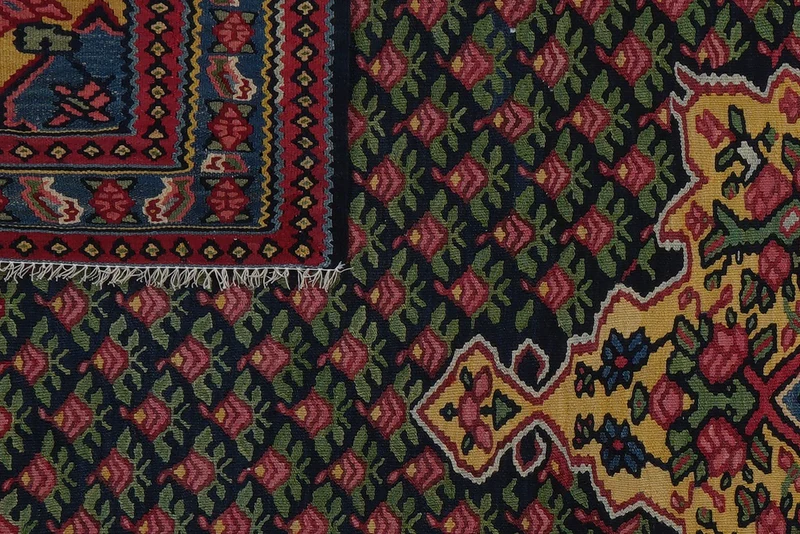 Kelim Bidjar · Handgewebt – Blau, 217x149 cm
