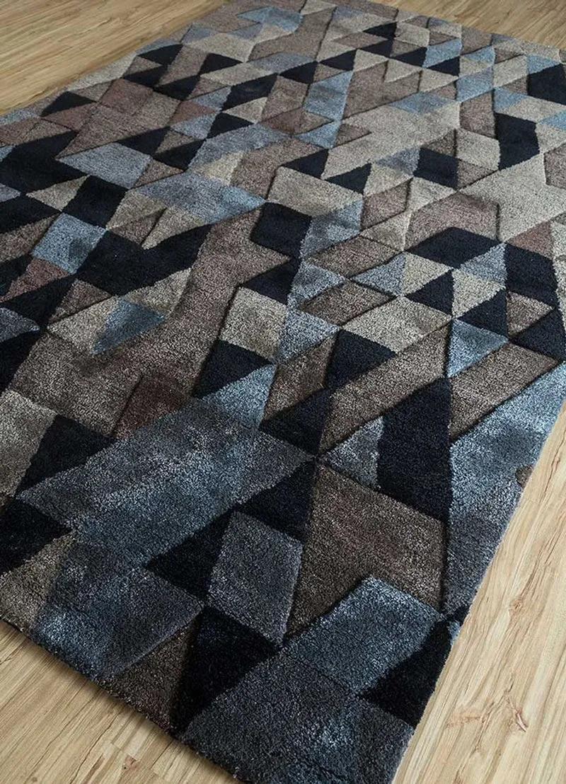 Wollteppich - 150 x 240 cm - anthrazit