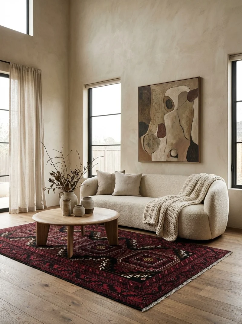Belutch · Handgeknüpft – Schwarz, 204x102 cm