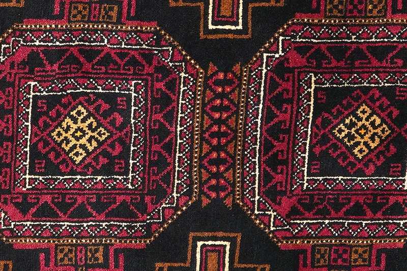 Belutch · Handgeknüpft – Schwarz, 204x102 cm