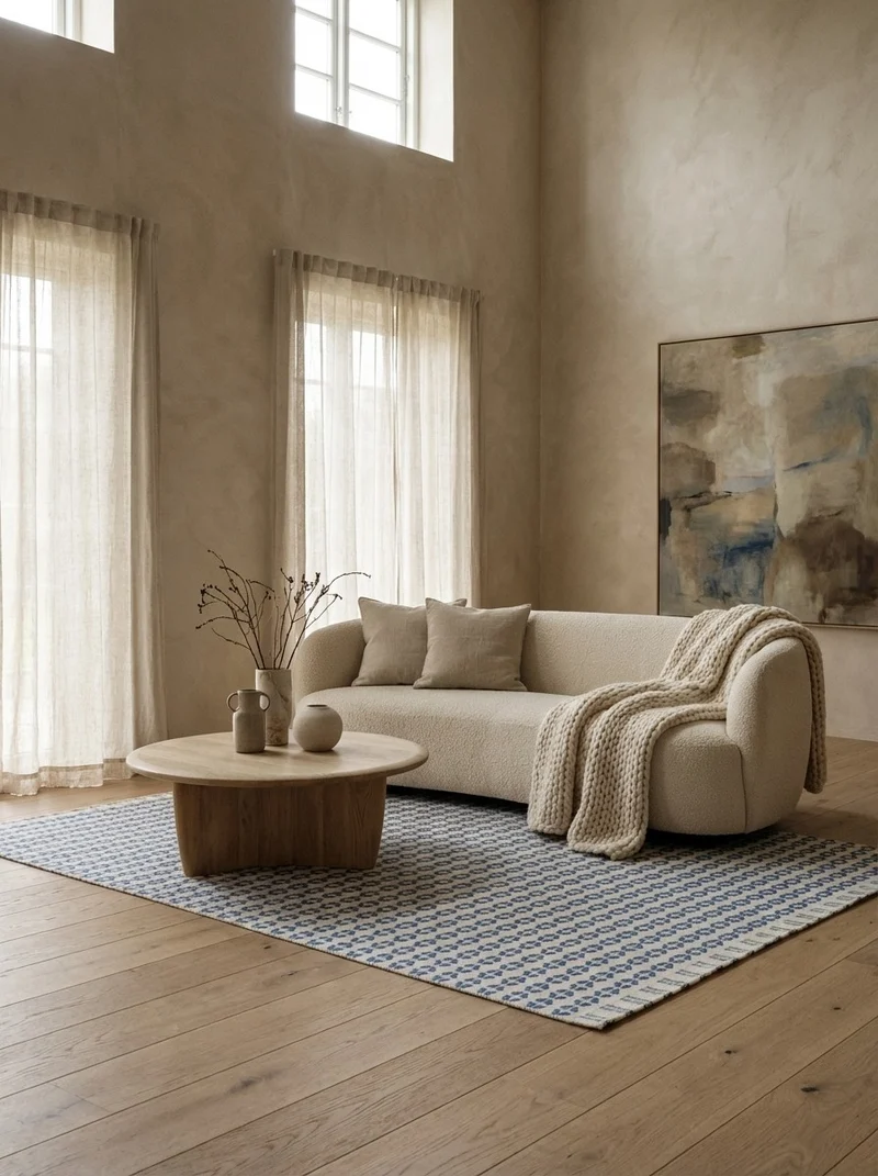 Dhurrie · Handgewebt – Beige, 120x170 cm