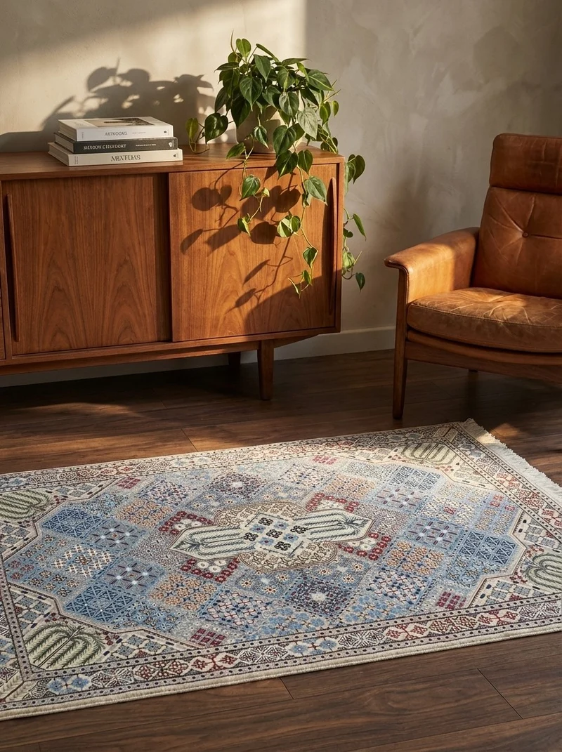 Nain 6La · Handgeknüpft – Blau, 144x105 cm