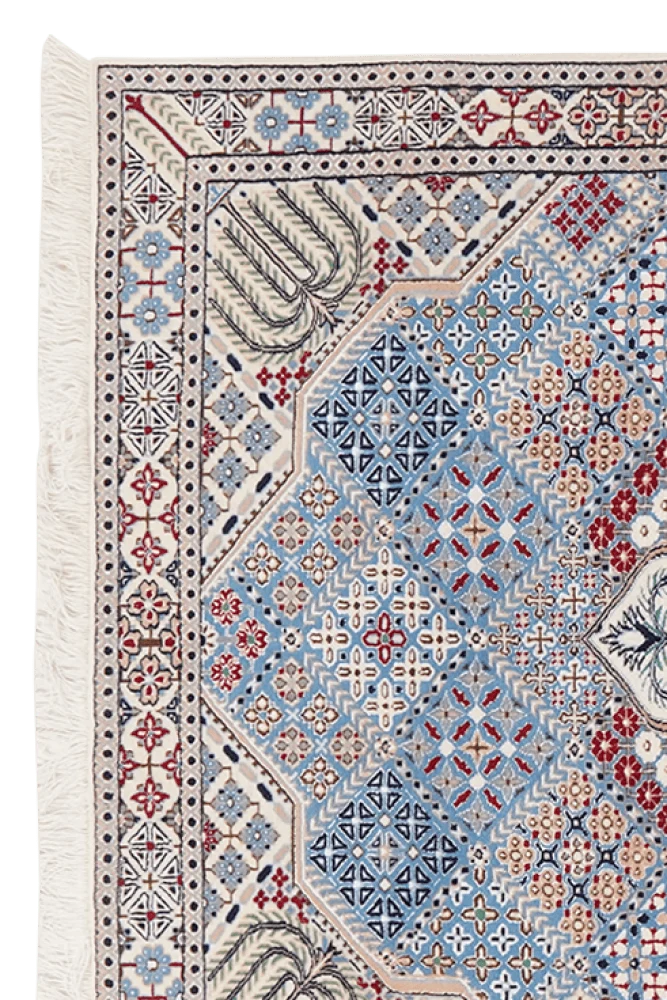 Nain 6La · Handgeknüpft – Blau, 144x105 cm
