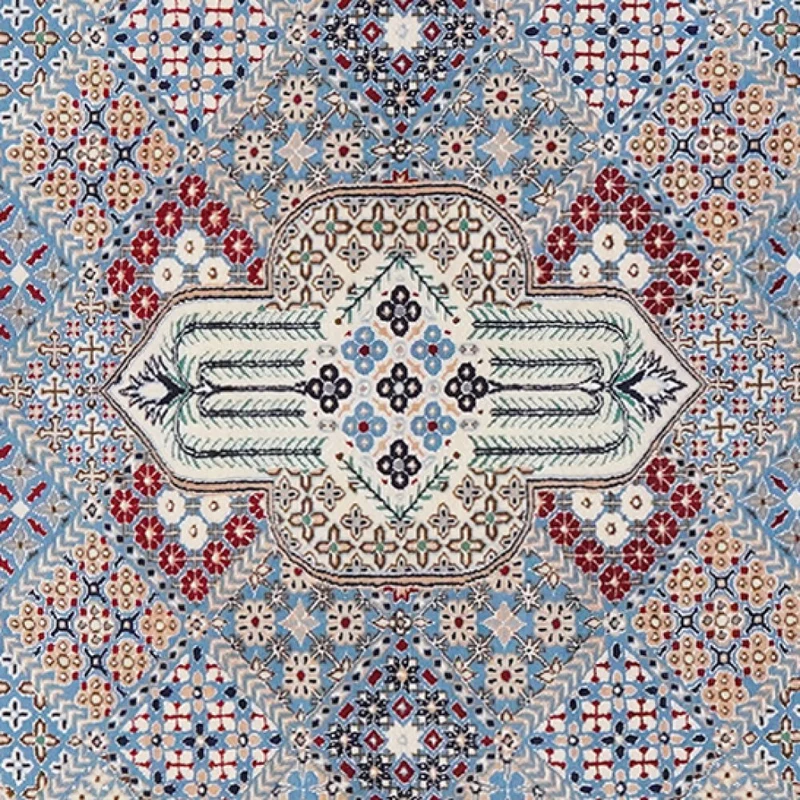 Nain 6La · Handgeknüpft – Blau, 144x105 cm