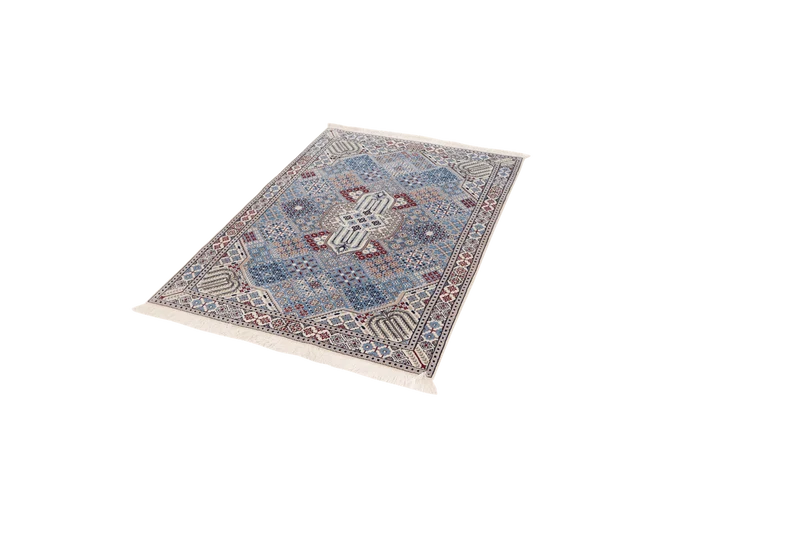 Nain 6La · Handgeknüpft – Blau, 144x105 cm