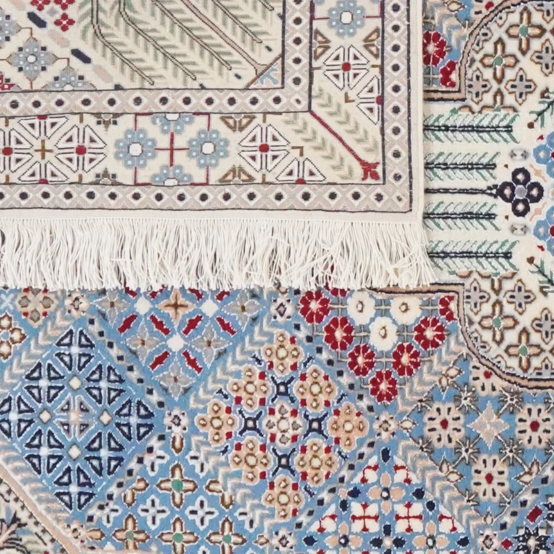 Nain 6La · Handgeknüpft – Blau, 144x105 cm