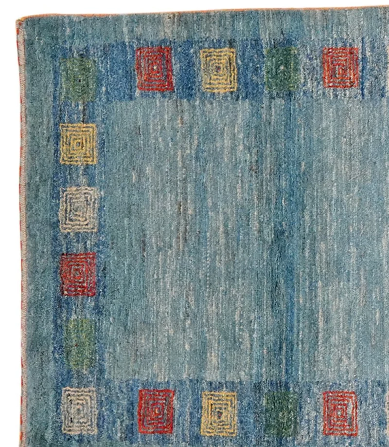Rizbaf · Handgeknüpft – Blau, 242x85 cm