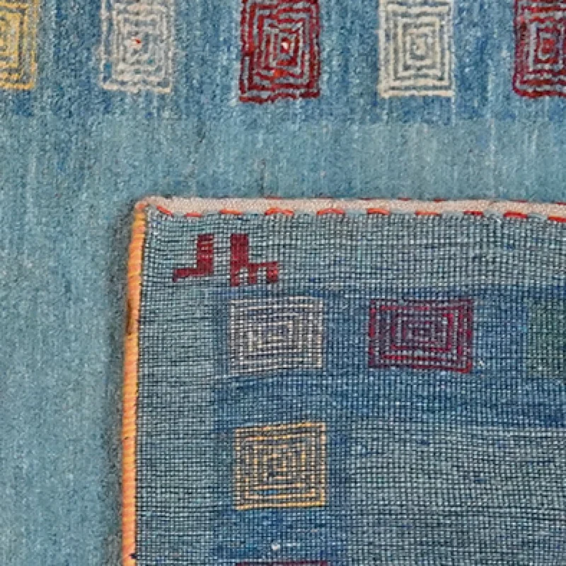 Rizbaf · Handgeknüpft – Blau, 242x85 cm