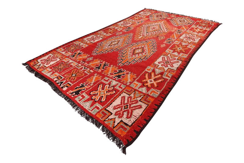 Beni Bou Yacoub · Handgeknüpft – Rot, 344x185 cm
