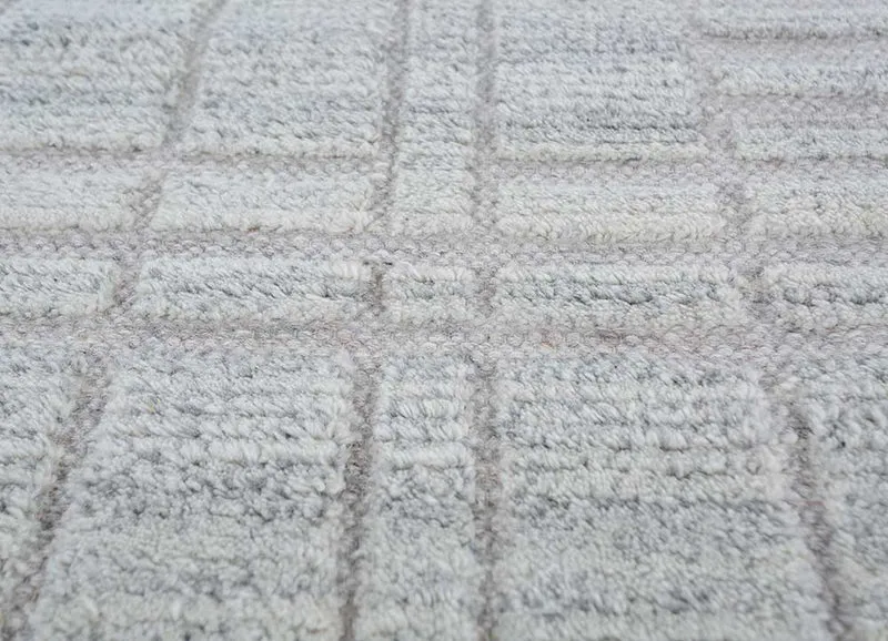 Wollteppich - 120 x 180 cm - grau