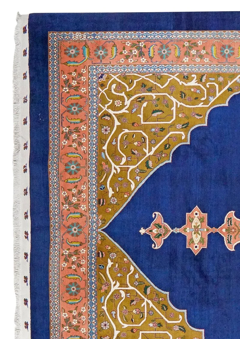 Tabriz Old · Handgeknüpft – Blau, 344x249 cm