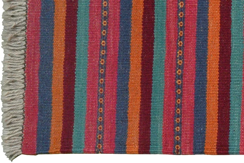 Kelim Gashgai · Handgewebt – Bunt, 202x64 cm