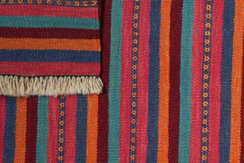 Kelim Gashgai · Handgewebt – Bunt, 202x64 cm