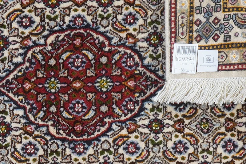 Moud Mahi · Handgeknüpft – Beige, 91x57 cm