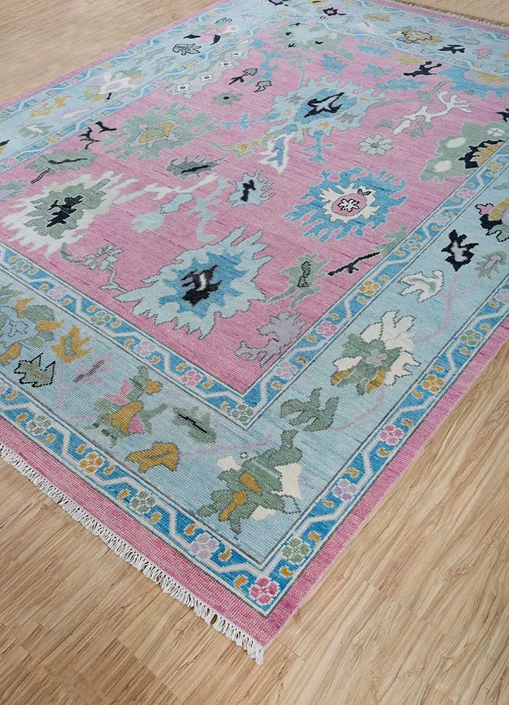 Wollteppich - 180 x 270 cm - rosa