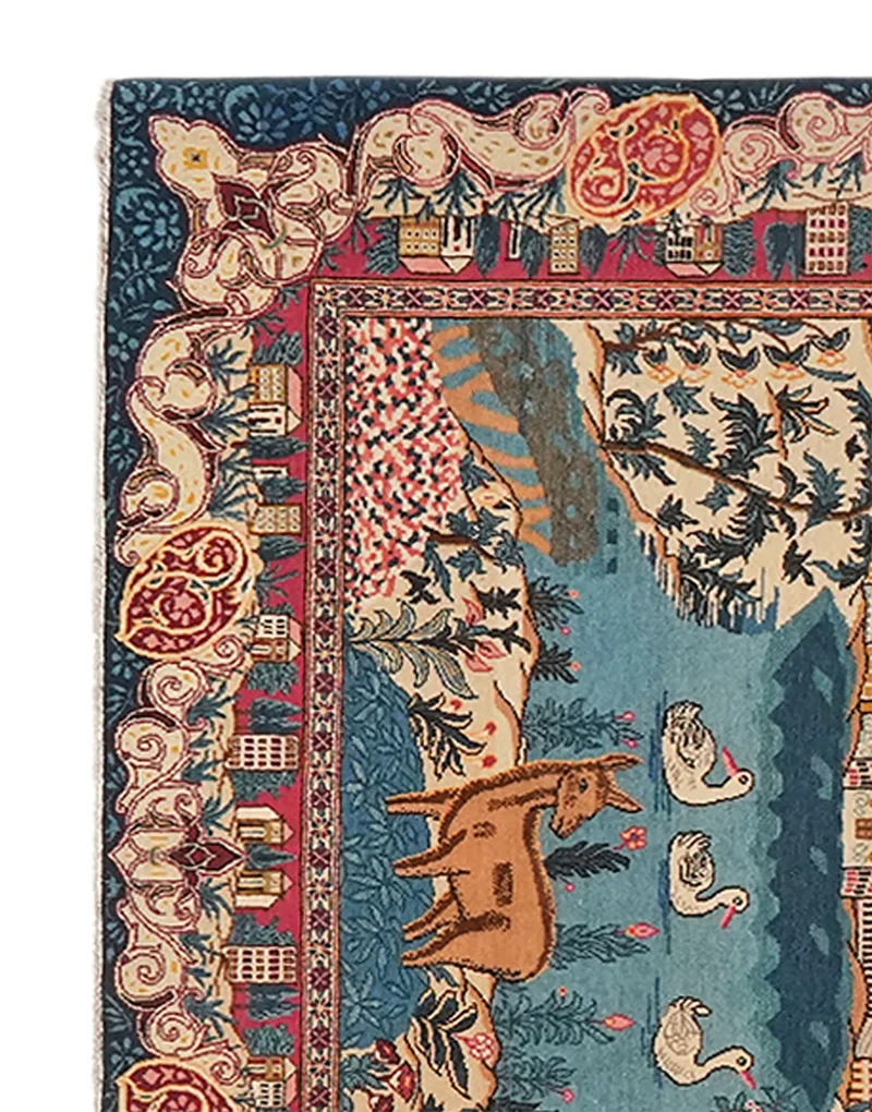 Kashan · Handgeknüpft – Bunt, 206x136 cm