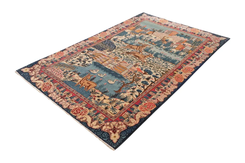 Kashan · Handgeknüpft – Bunt, 206x136 cm